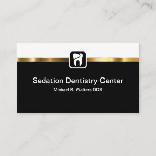 Tarjeta De Visita Oficina de Dentista de Sedación Clásica
