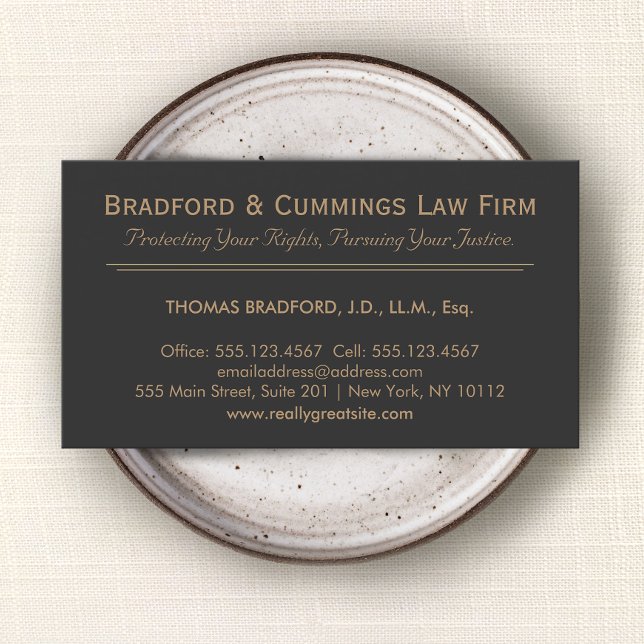 Tarjeta De Visita Oficina de Derecho de la Fiscalía Negra (Subido por el creador)