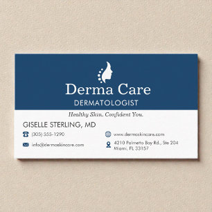 Tarjeta De Visita Oficina de dermatólogo médico de la piel