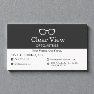 Tarjeta De Visita Oficina de gafas de optometrista