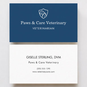 Tarjeta De Visita Oficina de mascotas del veterinario veterinario 