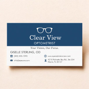 Tarjeta De Visita Oficina de médico de ojos optometrista