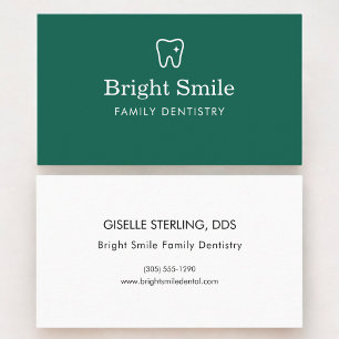 Tarjeta De Visita Oficina de odontología del dentista