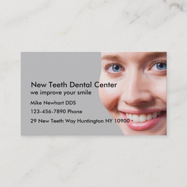 Tarjeta De Visita Oficina del dentista (Anverso)