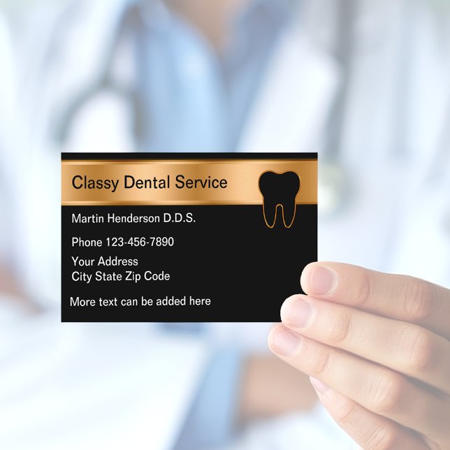 Tarjeta De Visita Oficina Dental Clásica (Subido por el creador)