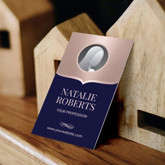 Tarjeta De Visita Oficina dental de la Marina Dentista y Rosa de Oro (Subido por el creador)