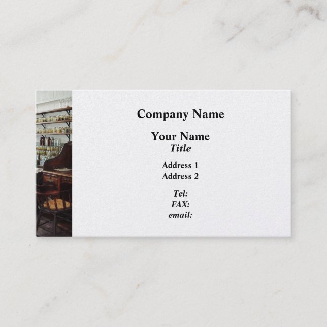 Tarjeta De Visita Oficina en el laboratorio de química - platino (Anverso)