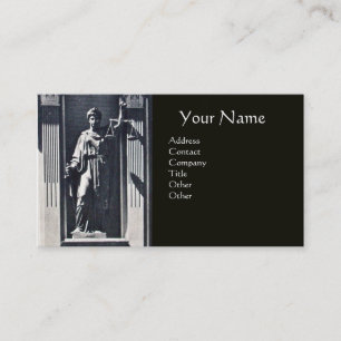 Tarjeta De Visita OFICINA JUSTICIA JURÍDICA, ATTORNEY Gray Black Mon
