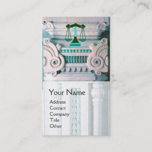 Tarjeta De Visita OFICINA JUSTICIA JURÍDICA, ATTORNEY Monogram Pearl