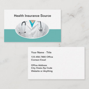 Tarjeta De Visita Oficina Médica de Seguro de Salud