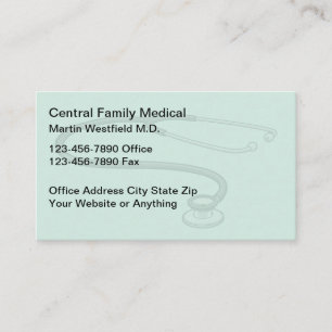 Tarjeta De Visita Oficina médica simple del médico de familia