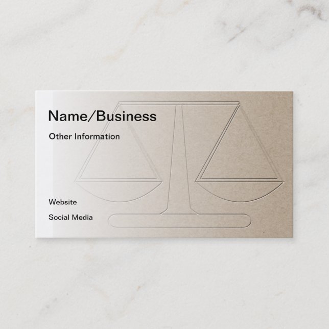 Tarjeta De Visita Oficinas de Derecho Personalizadas (Anverso)