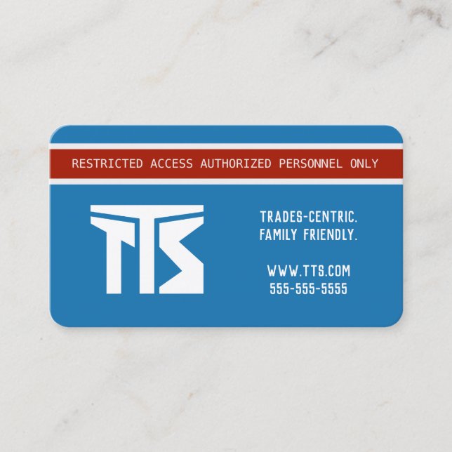 Tarjeta De Visita Oficinas e industrias profesionales de alto riesgo (Anverso)