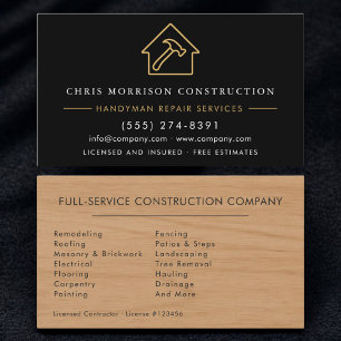 Tarjeta De Visita Oficio Moderno con Textura de Madera