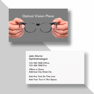 Tarjeta De Visita Oftalmólogo de cuidado visual óptico