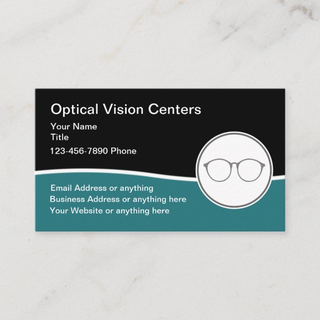 Tarjeta De Visita Oftalmólogo De Visión Óptica De Eyecare (Anverso)