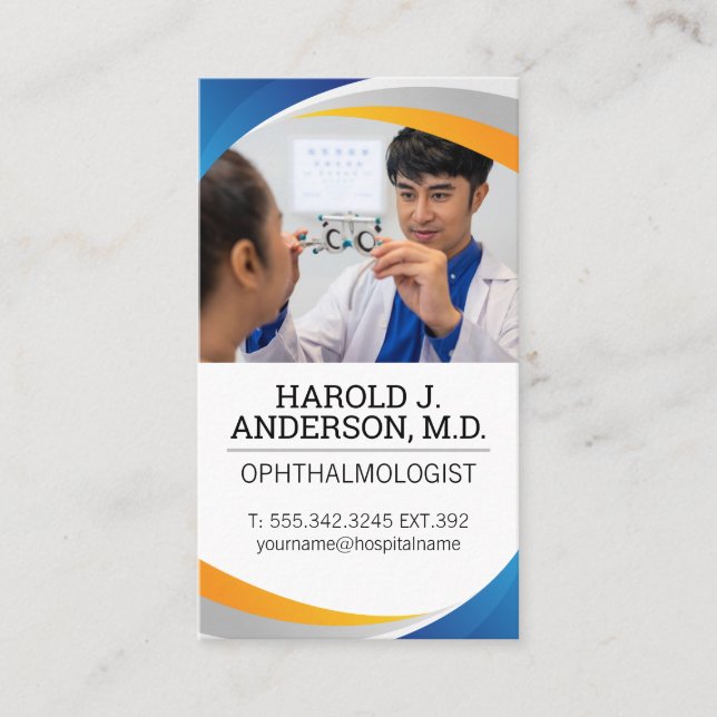 Tarjeta De Visita Oftalmólogo | Optometría (Anverso)