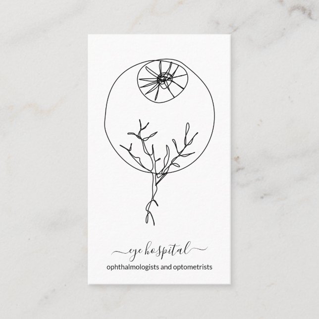 Tarjeta De Visita Oftalmólogos médicas de ojos y optometristas (Anverso)