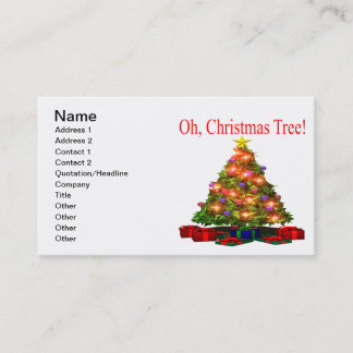 Tarjeta De Visita Oh árbol de navidad