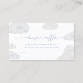 Tarjeta De Visita Oh Baby Blue Cloud Baby Shower Diaper Raffle Card