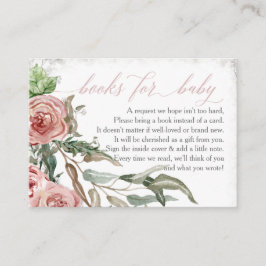 Tarjeta De Visita Oh Baby Book Enclosure Card Boho Rubor Rosa