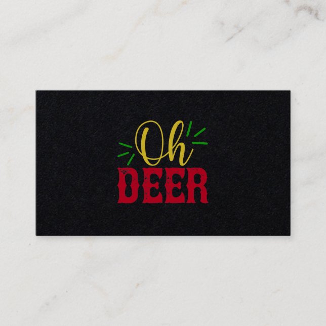 Tarjeta De Visita Oh Deer (Anverso)