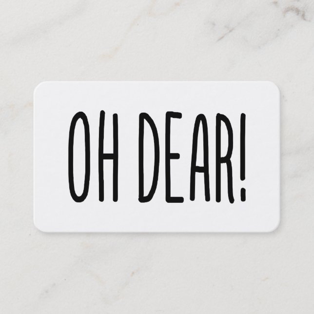 TARJETA DE VISITA ¡OH QUERIDO! (Anverso)