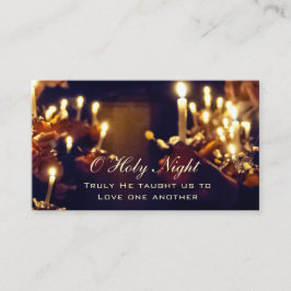 Tarjeta De Visita Oh Santa Noche, de verdad nos enseñó a amar