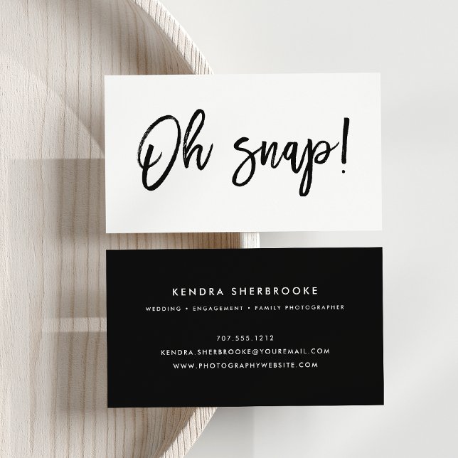 Tarjeta De Visita Oh Snap | Fotógrafo (Subido por el creador)