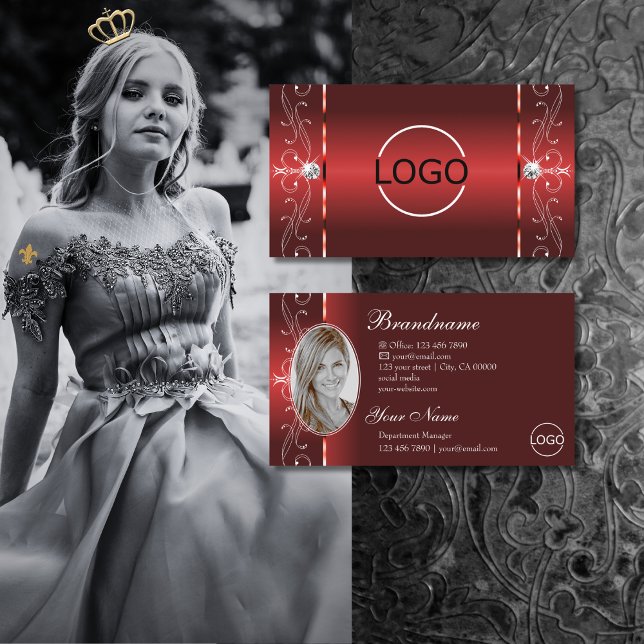 Tarjeta De Visita Ojo capturando el Rubby Red Squigglels Logo Foto (Subido por el creador)