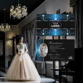 Tarjeta De Visita Ojo capturando imagen de fronteras Verde azuladas