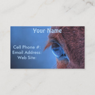 Tarjeta De Visita Ojo de equino de caballo de castaño foto