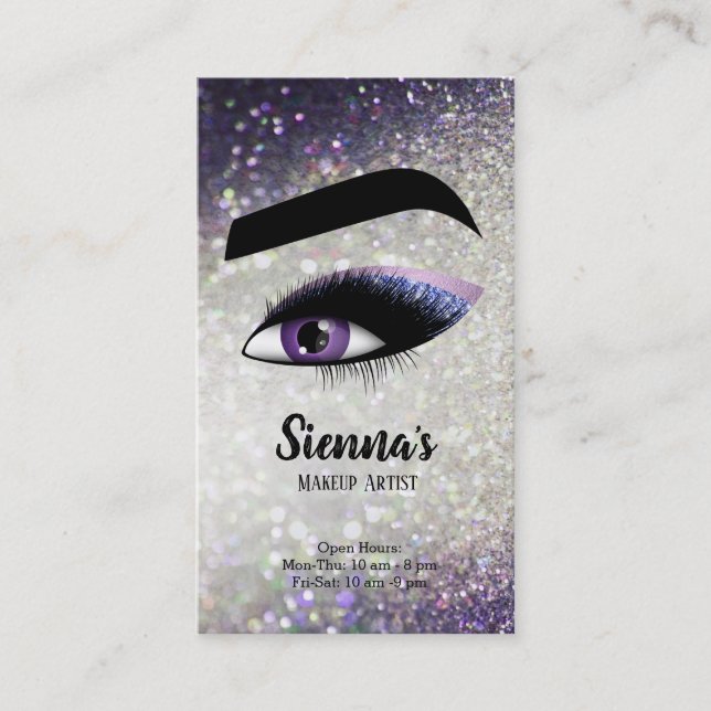 Tarjeta De Visita Ojo de puras pestañas (Anverso)