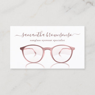 Tarjeta De Visita Ojo de Rosa usa Gafas de Sol