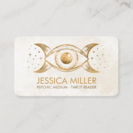 Tarjeta De Visita Ojo dorado - Luna triple