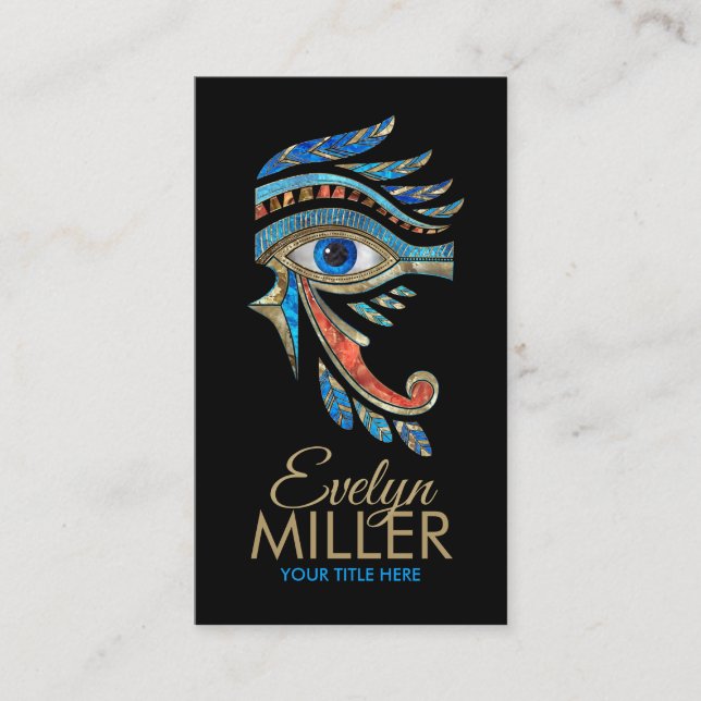 Tarjeta De Visita Ojo egipcio de Horus - Ornamento de Wadjet (Anverso)