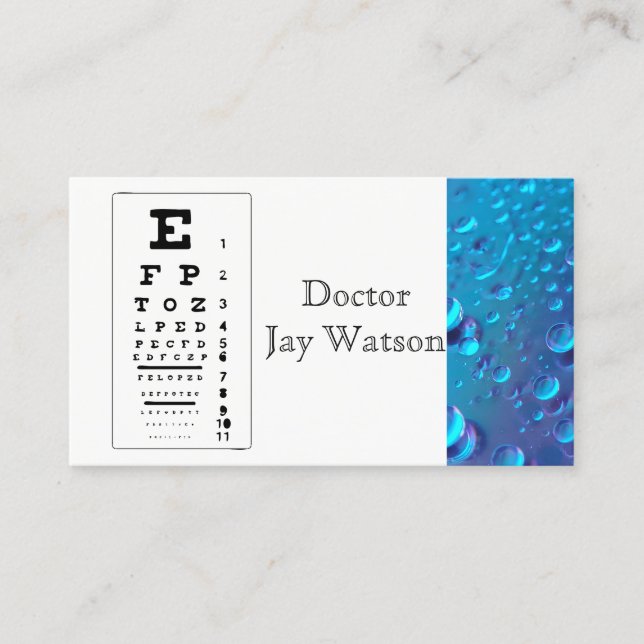Tarjeta De Visita Ojo Oftalmólogo Optometrista (Anverso)