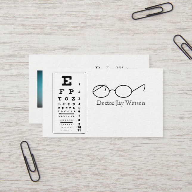 Tarjeta De Visita Ojo Oftalmólogo Optometrista (Anverso/Reverso In Situ)