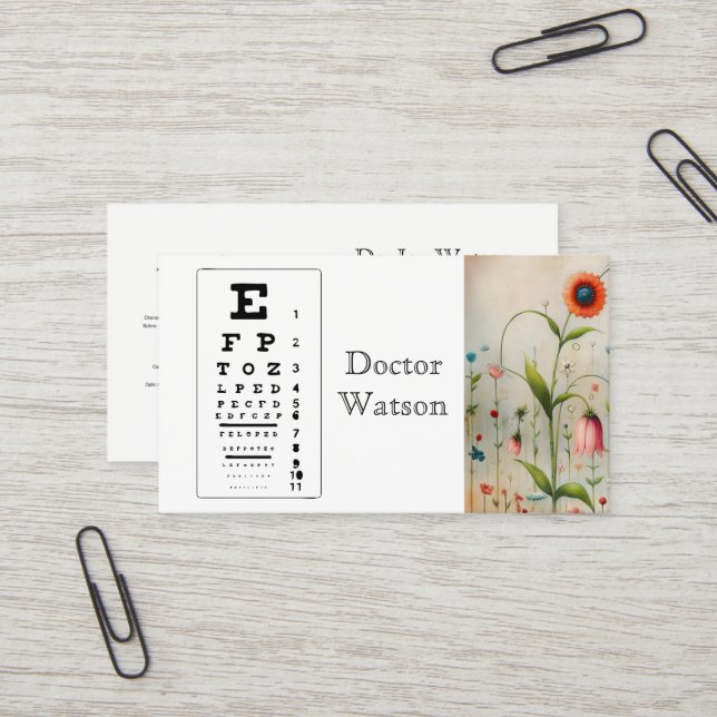 Tarjeta De Visita Ojo Oftalmólogo Optometrista (Anverso/Reverso In Situ)
