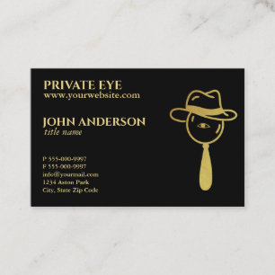 Tarjeta De Visita ojo privado Investigador privado moderno