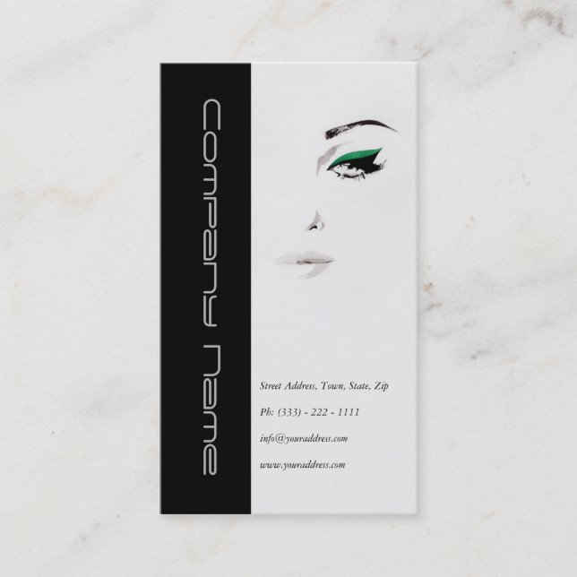 Tarjeta De Visita Ojo profesional del artista de maquillaje/de la (Anverso)