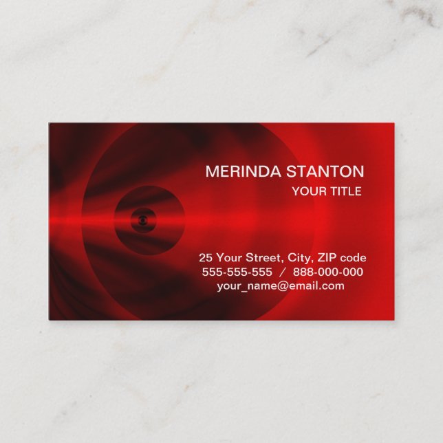 Tarjeta De Visita Ojo rojo (Anverso)