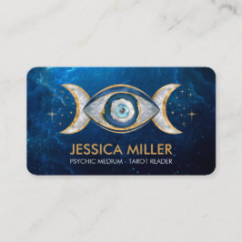 Tarjeta De Visita Ojo - Triple luna - Gemstone y oro 
