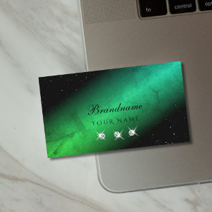 Tarjeta De Visita Ojos atrapando Joyas Verde azuladas chisporrosas n