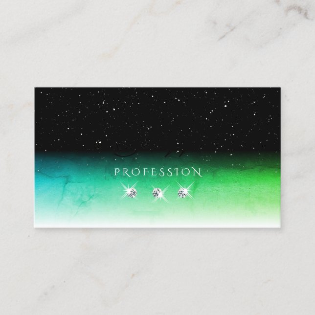 Tarjeta De Visita Ojos Capturando Joyas de Monograma Blanco Negro y  (Anverso)