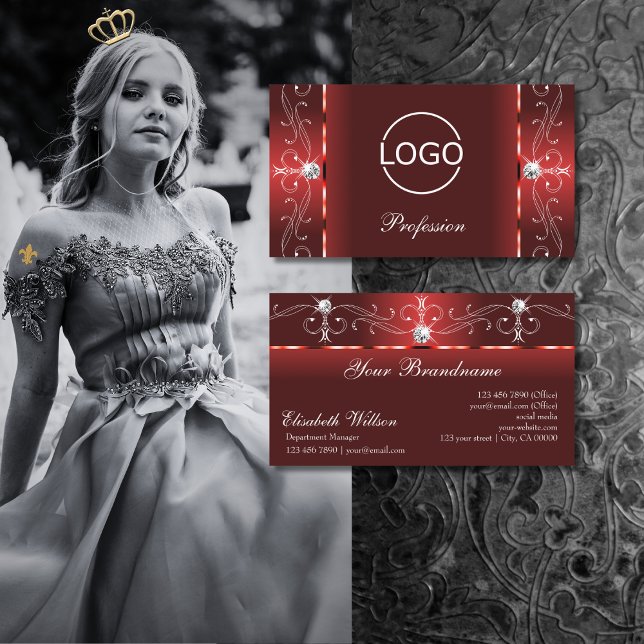 Tarjeta De Visita Ojos capturando joyas de rugby rojo de contrabando (Subido por el creador)