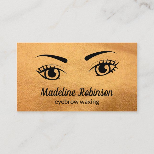 Tarjeta De Visita Ojos de belleza / cuero falso (Anverso)
