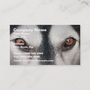 Tarjeta De Visita Ojos de Brown del perro del Malamute