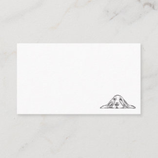 Tarjeta De Visita ojos de perrito simple blanco negro