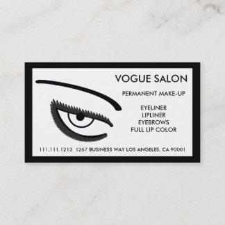TARJETA DE VISITA OJOS HERMOSOS DEL MAQUILLAJE PERMANENTE